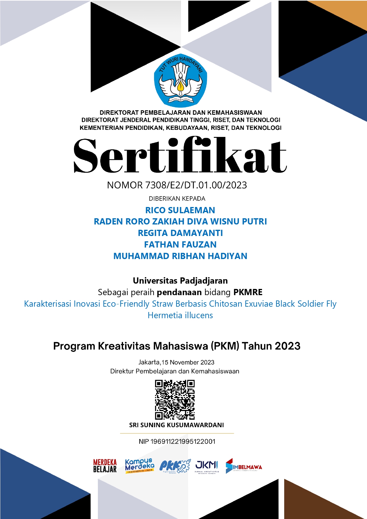 Pekan Kreativitas Mahasiswa Certificate